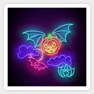 Neon Halloween design Sticker